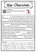 Vorschau - Unterrichtsreihen - Idar-Oberstein Lückentext mit Wortspeicher Hörverstehen und Suchsel - Seite 1