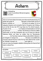 Vorschau - Unterrichtsreihen - Achern Lückentext mit Wortspeicher Hörverstehen und Suchsel - Seite 1