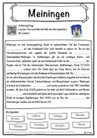 Vorschau - Unterrichtsreihen - Meiningen Lückentext mit Wortspeicher Hörverstehen und Suchsel - Seite 1