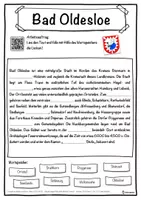Vorschau - Unterrichtsreihen - Bad Oldesloe Lückentext mit Wortspeicher Hörverstehen und Suchsel - Seite 1