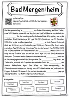 Vorschau - Unterrichtsreihen - Bad Mergentheim Lückentext mit Wortspeicher Hörverstehen und Suchsel - Seite 1