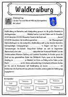 Vorschau - Unterrichtsreihen - Waldkraiburg Lückentext mit Wortspeicher Hörverstehen und Suchsel - Seite 1