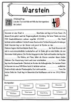 Vorschau - Unterrichtsreihen - Warstein Lückentext mit Wortspeicher Hörverstehen und Suchsel - Seite 1