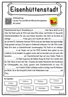 Vorschau - Unterrichtsreihen - Eisenhüttenstadt Lückentext mit Wortspeicher Hörverstehen und Suchsel - Seite 1