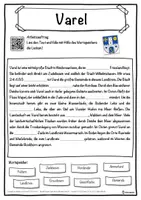 Vorschau - Unterrichtsreihen - Varel Lückentext mit Wortspeicher Hörverstehen und Suchsel - Seite 1