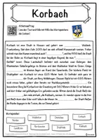 Vorschau - Unterrichtsreihen - Korbach Lückentext mit Wortspeicher Hörverstehen und Suchsel - Seite 1