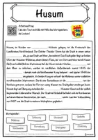 Vorschau - Unterrichtsreihen - Husum Lückentext mit Wortspeicher Hörverstehen und Suchsel - Seite 1