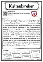 Vorschau - Unterrichtsreihen - Kaltenkirchen Lückentext mit Wortspeicher Hörverstehen und Suchsel - Seite 1