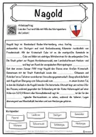 Vorschau - Unterrichtsreihen - Nagold Lückentext mit Wortspeicher Hörverstehen und Suchsel - Seite 1