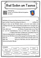 Vorschau - Unterrichtsreihen - Bad Soden am Taunus Lückentext mit Wortspeicher Hörverstehen und Suchsel - Seite 1