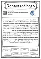 Vorschau - Unterrichtsreihen - Donaueschingen Lückentext mit Wortspeicher Hörverstehen und Suchsel - Seite 1