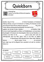 Vorschau - Unterrichtsreihen - Quickborn Lückentext mit Wortspeicher Hörverstehen und Suchsel - Seite 1
