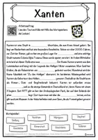 Vorschau - Unterrichtsreihen - Xanten Lückentext mit Wortspeicher Hörverstehen und Suchsel - Seite 1