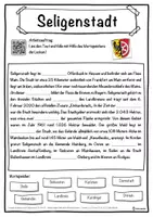 Vorschau - Unterrichtsreihen - Seligenstadt Lückentext mit Wortspeicher Hörverstehen und Suchsel - Seite 1