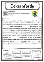Vorschau - Unterrichtsreihen - Eckernförde Lückentext mit Wortspeicher Hörverstehen und Suchsel - Seite 1