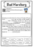 Vorschau - Unterrichtsreihen - Bad Harzburg Lückentext mit Wortspeicher Hörverstehen und Suchsel - Seite 1