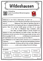 Vorschau - Unterrichtsreihen - Wildeshausen Lückentext mit Wortspeicher Hörverstehen und Suchsel - Seite 1