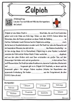 Vorschau - Unterrichtsreihen - Zülpich Lückentext mit Wortspeicher Hörverstehen und Suchsel - Seite 1