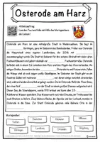 Vorschau - Unterrichtsreihen - Osterode am Harz Lückentext mit Wortspeicher Hörverstehen und Suchsel - Seite 1