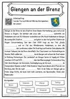 Vorschau - Unterrichtsreihen - Giengen an der Brenz Lückentext mit Wortspeicher Hörverstehen und Suchsel - Seite 1