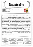 Vorschau - Unterrichtsreihen - Neustrelitz Lückentext mit Wortspeicher Hörverstehen und Suchsel - Seite 1