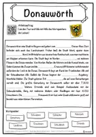 Vorschau - Unterrichtsreihen - Donauwörth Lückentext mit Wortspeicher Hörverstehen und Suchsel - Seite 1