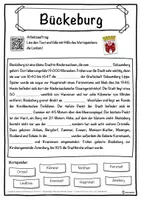 Vorschau - Unterrichtsreihen - Bückeburg Lückentext mit Wortspeicher Hörverstehen und Suchsel - Seite 1
