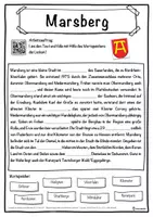 Vorschau - Unterrichtsreihen - Marsberg Lückentext mit Wortspeicher Hörverstehen und Suchsel - Seite 1