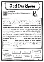 Vorschau - Unterrichtsreihen - Bad Dürkheim Lückentext mit Wortspeicher Hörverstehen und Suchsel - Seite 1