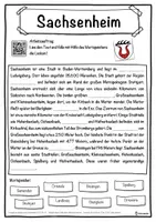 Vorschau - Unterrichtsreihen - Sachsenheim Lückentext mit Wortspeicher Hörverstehen und Suchsel - Seite 1