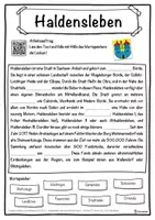 Vorschau - Unterrichtsreihen - Haldensleben Lückentext mit Wortspeicher Hörverstehen und Suchsel - Seite 1