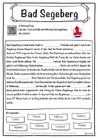 Vorschau - Unterrichtsreihen - Bad Segeberg Lückentext mit Wortspeicher Hörverstehen und Suchsel - Seite 1