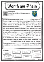 Vorschau - Unterrichtsreihen - Wörth am Rhein Lückentext mit Wortspeicher Hörverstehen und Suchsel - Seite 1