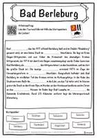 Vorschau - Unterrichtsreihen - Bad Berleburg Lückentext mit Wortspeicher Hörverstehen und Suchsel - Seite 1