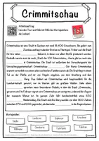 Vorschau - Unterrichtsreihen - Crimmitschau Lückentext mit Wortspeicher Hörverstehen und Suchsel - Seite 1