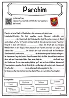 Vorschau - Unterrichtsreihen - Parchim Lückentext mit Wortspeicher Hörverstehen und Suchsel - Seite 1