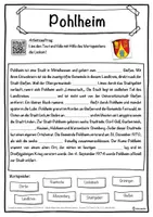 Vorschau - Unterrichtsreihen - Pohlheim Lückentext mit Wortspeicher Hörverstehen und Suchsel - Seite 1