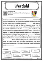 Vorschau - Unterrichtsreihen - Werdohl Lückentext mit Wortspeicher Hörverstehen und Suchsel - Seite 1