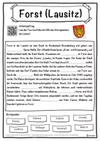 Vorschau - Unterrichtsreihen - Forst (Lausitz) Lückentext mit Wortspeicher Hörverstehen und Suchsel - Seite 1