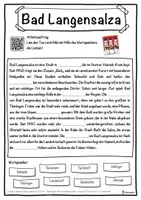 Vorschau - Unterrichtsreihen - Bad Langensalza Lückentext mit Wortspeicher Hörverstehen und Suchsel - Seite 1