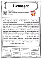 Vorschau - Unterrichtsreihen - Remagen Lückentext mit Wortspeicher Hörverstehen und Suchsel - Seite 1