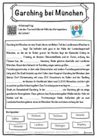 Vorschau - Unterrichtsreihen - Garching bei München Lückentext mit Wortspeicher Hörverstehen und Suchsel - Seite 1