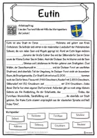 Vorschau - Unterrichtsreihen - Eutin Lückentext mit Wortspeicher Hörverstehen und Suchsel - Seite 1