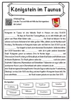 Vorschau - Unterrichtsreihen - Königstein im Taunus Lückentext mit Wortspeicher Hörverstehen und Suchsel - Seite 1