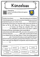 Vorschau - Unterrichtsreihen - Künzelsau Lückentext mit Wortspeicher Hörverstehen und Suchsel - Seite 1