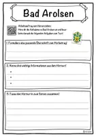 Vorschau - Unterrichtsreihen - Bad Arolsen Lückentext mit Wortspeicher Hörverstehen und Suchsel - Seite 3