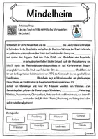 Vorschau - Unterrichtsreihen - Mindelheim Lückentext mit Wortspeicher Hörverstehen und Suchsel - Seite 1