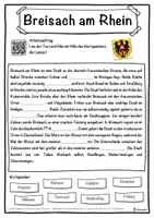 Vorschau - Unterrichtsreihen - Breisach am Rhein Lückentext mit Wortspeicher Hörverstehen und Suchsel - Seite 1