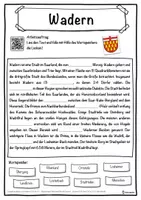 Vorschau - Unterrichtsreihen - Wadern Lückentext mit Wortspeicher Hörverstehen und Suchsel - Seite 1