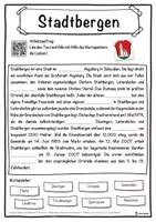 Vorschau - Unterrichtsreihen - Stadtbergen Lückentext mit Wortspeicher Hörverstehen und Suchsel - Seite 1